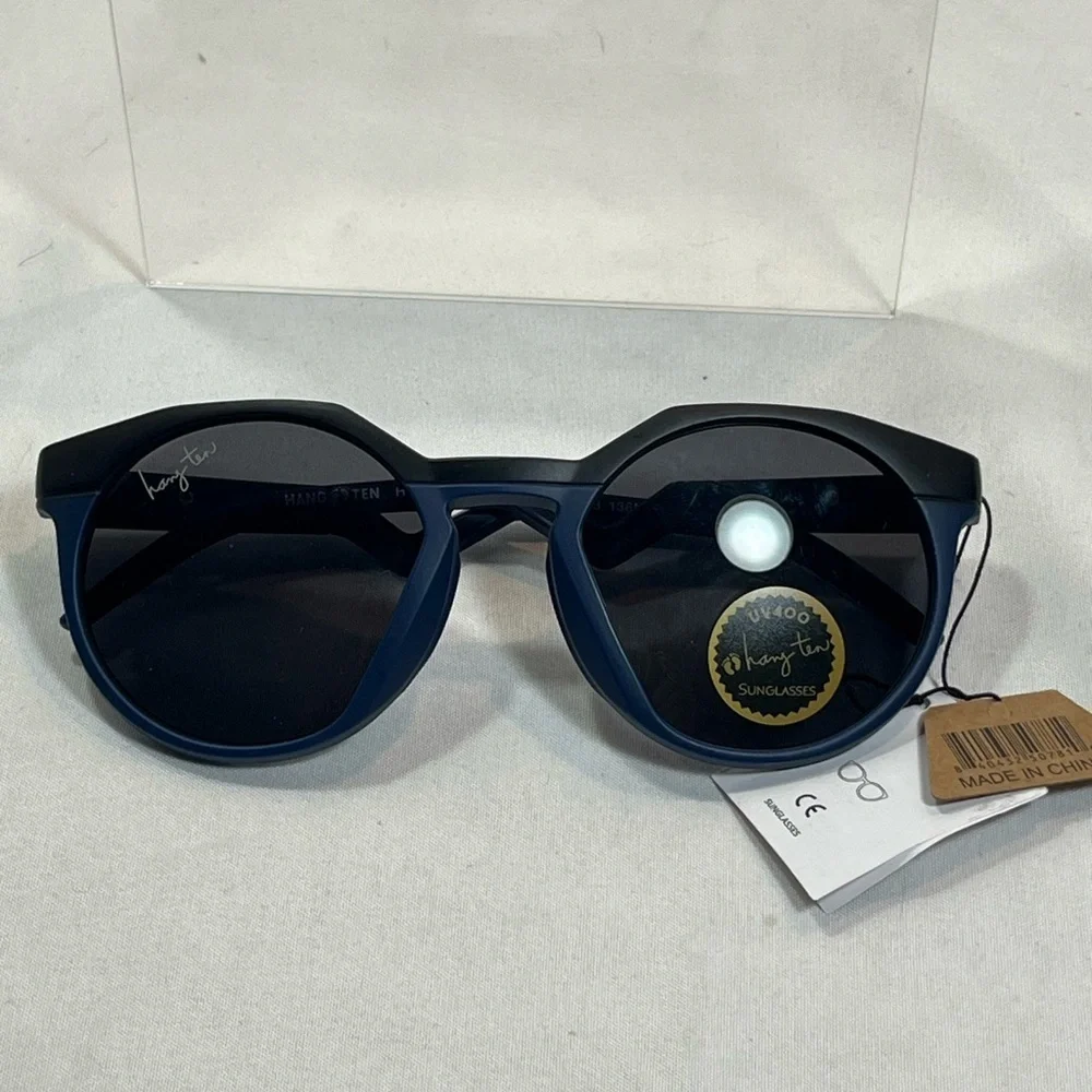 NWT Hang Ten Blue/Black Frame Sunglasses
